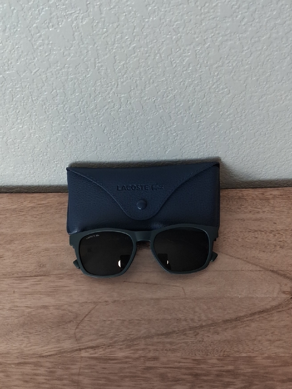 Lacoste Matte Dark Green Frame Sunglasses with Black Lenses
